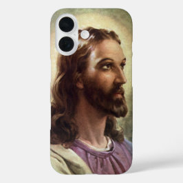  religie, Jezus Christus portret met Halo iPhone 16 Hoesje