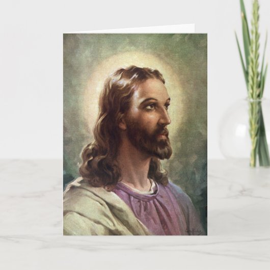 religie, Jezus Christus portret met Halo Kaart (Voorkant)
