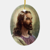  religie, Jezus Christus portret met Halo Keramisch Ornament (Voorkant)
