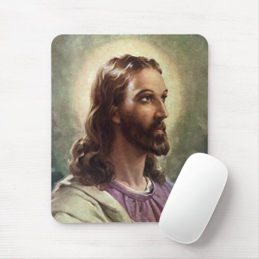  religie, Jezus Christus portret met Halo Muismat (Met muis)