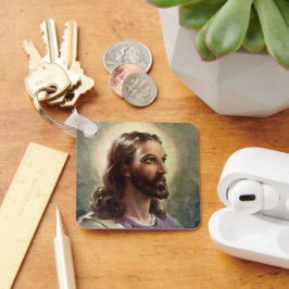  religie, Jezus Christus portret met Halo Sleutelhanger