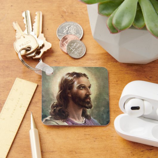  religie, Jezus Christus portret met Halo Sleutelhanger (Bureau)