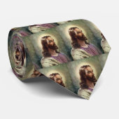 religie, Jezus Christus portret met Halo Stropdas (Opgerold)