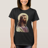  religie, Jezus Christus portret met Halo T-shirt (Voorkant)