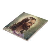  religie, Jezus Christus portret met Halo Tegeltje (Zijkant)
