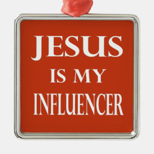 Religie - Jezus Is Mijn Influencer Metaal Ornament