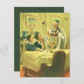  religie, jodendom, de Menorah verlicht (Voorkant / Achterkant)