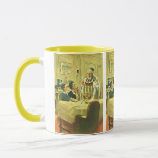  religie, jodendom, de Menorah verlicht Mok (Links)