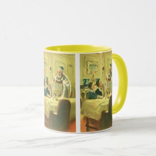  religie, jodendom, de Menorah verlicht Mok (Voorkant rechts)