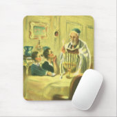  religie, jodendom, de Menorah verlicht Muismat (Met muis)