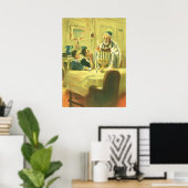  religie, jodendom, de Menorah verlicht Poster (Thuiskantoor)
