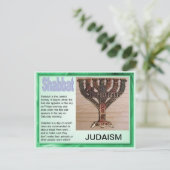 Religie, jodendom, shabbat briefkaart (Staand voorkant)