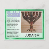 Religie, jodendom, shabbat briefkaart (Voorkant)