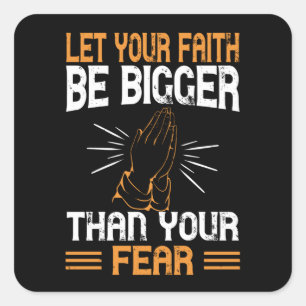 Religie - laat je geloof groter worden vierkante sticker