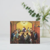 religie, laatste Super met Jezus Christus Briefkaart (Staand voorkant)