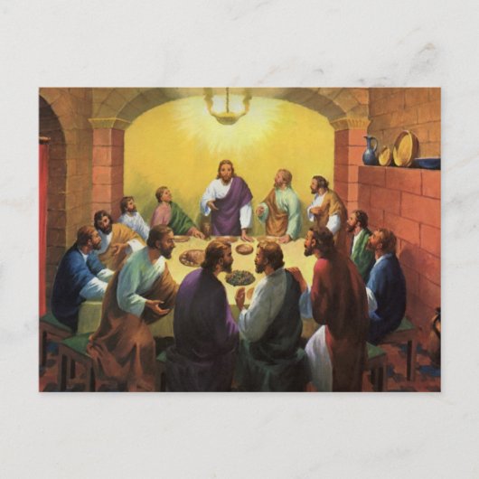 religie, laatste Super met Jezus Christus Briefkaart (Voorkant)