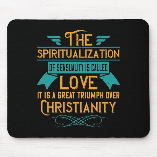 Religie liefde is een grote overwinning op het chr muismat (Voorkant)