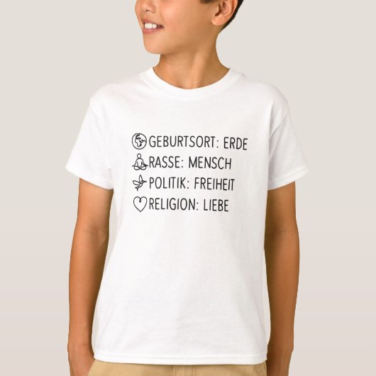 Religie Liefde Vrijheid leeft samen Mensen T-shirt (Voorkant)