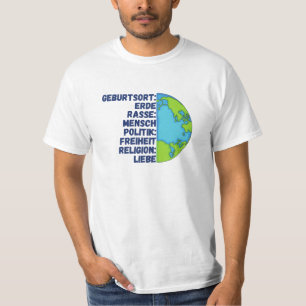 Religie liefde Vrijheid Mensen Planet Aarde T-shirt