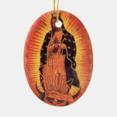  religie Maagd Mary Our Lady of Guadalupe Keramisch Ornament (Achterkant)
