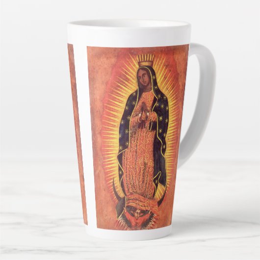 religie Maagd Mary Our Lady of Guadalupe Latte Mok (Rechterhoek)