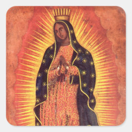  religie Maagd Mary Our Lady of Guadalupe Vierkante Sticker