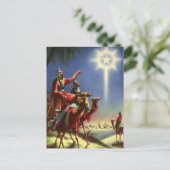 religie, Mannen met ster van Bethlehem Feestdagenkaart (Staand voorkant)