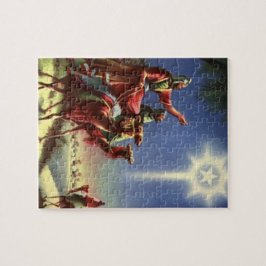  religie, Mannen met ster van Bethlehem Legpuzzel (Horizontaal)