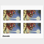  religie, Mannen met ster van Bethlehem Rechthoekige Sticker (Vel)