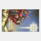  religie, Mannen met ster van Bethlehem Rechthoekige Sticker (Voorkant)