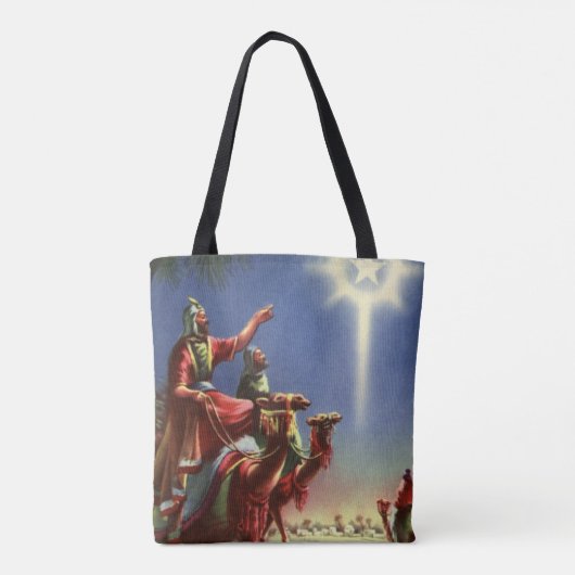  religie, Mannen met ster van Bethlehem Tote Bag (Achterkant)