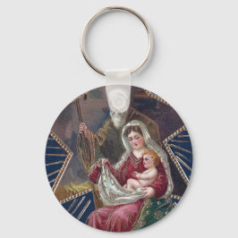religie Mary en Baby Jezus Kerstmis Sleutelhanger
