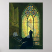  religie, non die een orgaan in de kerk speelt poster (Voorkant)