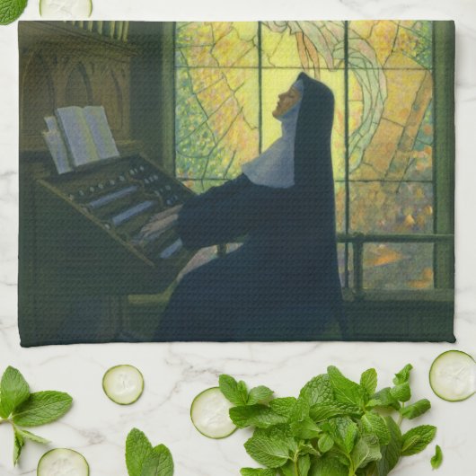  religie, non die een orgaan in de kerk speelt theedoek (Gevouwen)