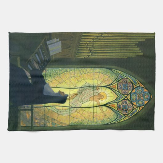  religie, non die een orgaan in de kerk speelt theedoek (Horizontaal)