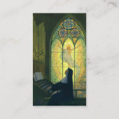  religie, non die een orgaan in de kerk speelt visitekaartje (Achterkant)