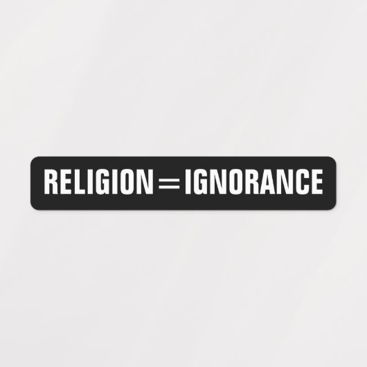 Religie = onwetendheid labels (Design 1)