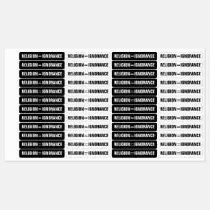 Religie = onwetendheid labels