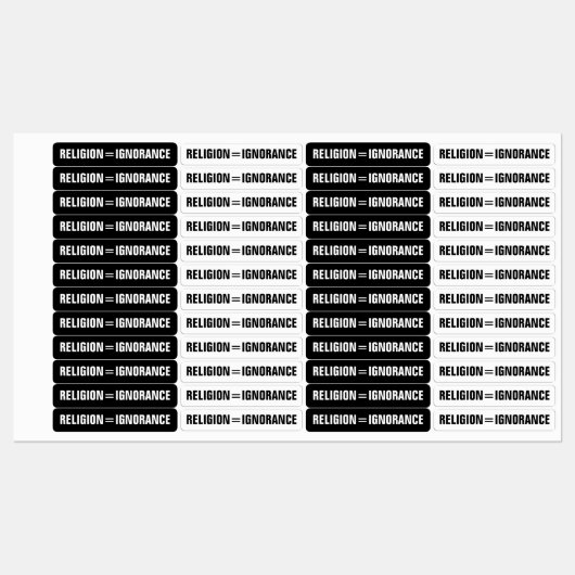 Religie = onwetendheid labels (Vel)