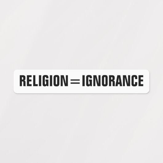 Religie = onwetendheid labels (Design 2)