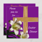 Religie paasmaanuitnodiging kaart (Voorkant / Achterkant)