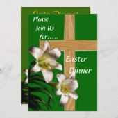 Religie paasmaanuitnodiging kaart (Voorkant / Achterkant)