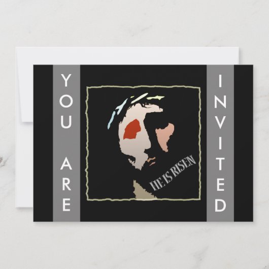 Religie paasmager Jezus Bijbel Verse Quote Risen Kaart (Voorkant)