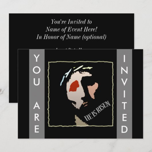 Religie paasmager Jezus Bijbel Verse Quote Risen Kaart (Voorkant / Achterkant)