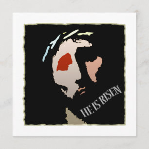 Religie paasmager Jezus Bijbel Verse Quote Risen Kaart