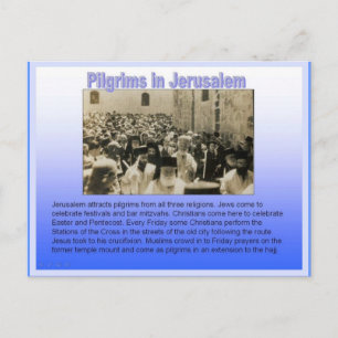 Religie, pelgrims in Jeruzalem Briefkaart