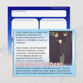 Religie, religieuze leiders briefkaart (Voorkant / Achterkant)