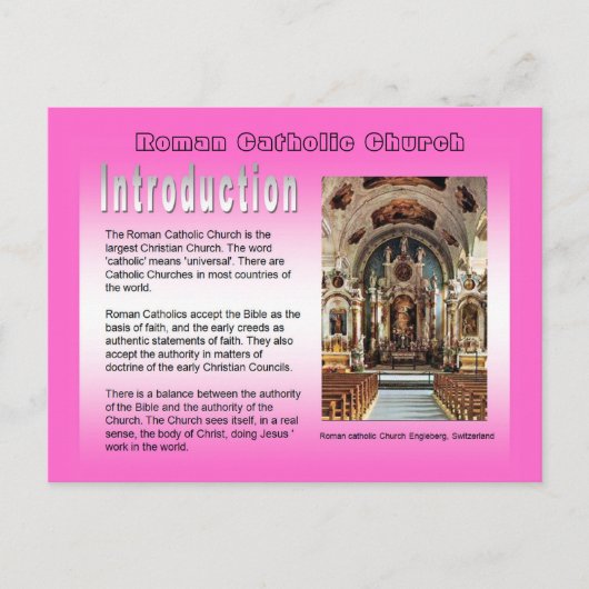 Religie, rooms-katholieke kerk, inleiding briefkaart (Voorkant)
