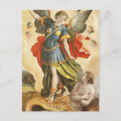  religie, Saint Michael Defeats Lucifer Briefkaart (Voorkant)