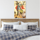 religie, Saint Michael Defeats Lucifer Canvas Afdruk (Insitu (Slaapkamer))